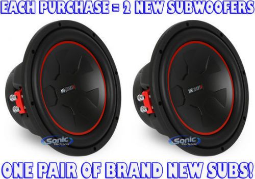 2) mb quart rwm254 350w rms 10&#034; reference series dual 4 ohm car subwoofers
