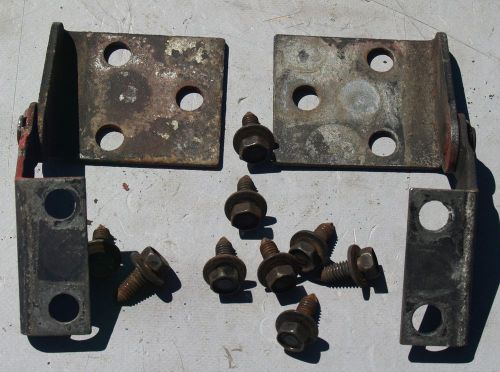 Corvette c2 hood hinge assemblies &amp; bolts original ncrs correct markings