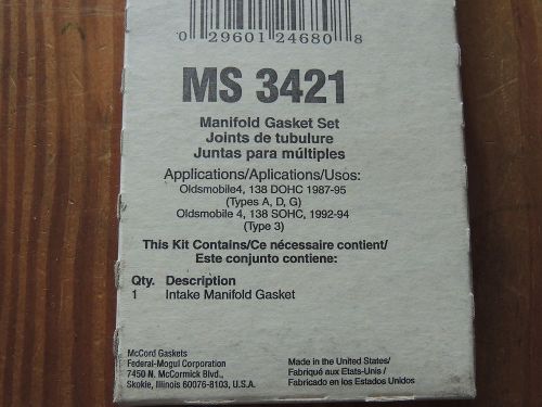 Mccord ms3421 intake manifold gasket set for gm 138 cid 2.3l 4 cylinder