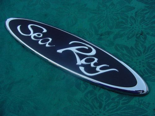 Sea ray oval hull side emblem badge sign script logo 13&#034; new # new 1443183