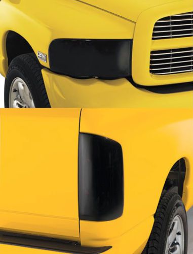 02-05 dodge ram gts smoke acrylic headlight taillight covers protection 4pc new