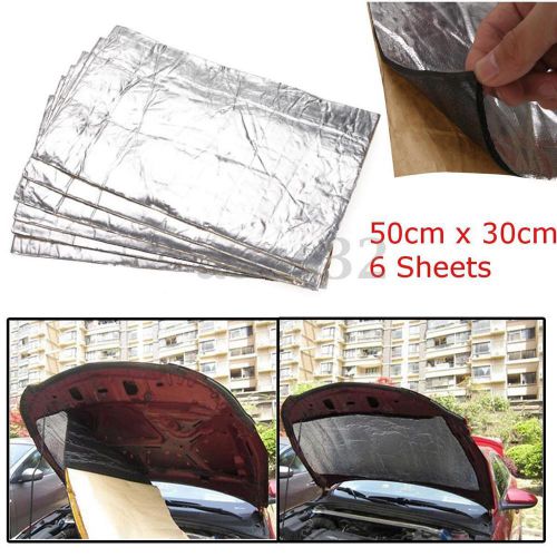 6x heat shield mat car exhaust muffler insulation for hood fiberglass cotton