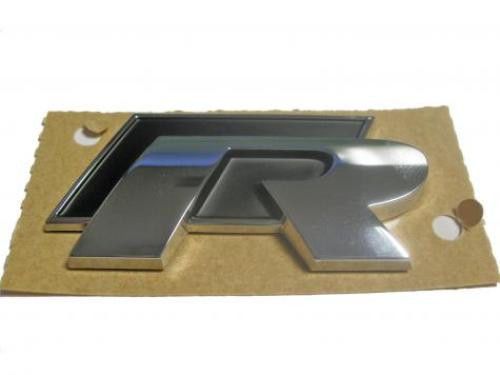 Vw volkswagen golf r black &amp; chrome emblem decal oem - 1k8-853-675-k-fxc