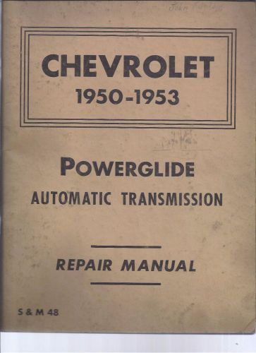 1950 1953 chevrolet powerglide transmission repair manual
