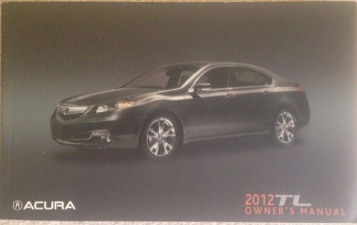 2012 acura tl 3.5 sl sohc owner&#039;s manual book guide, warranties, etc., and case