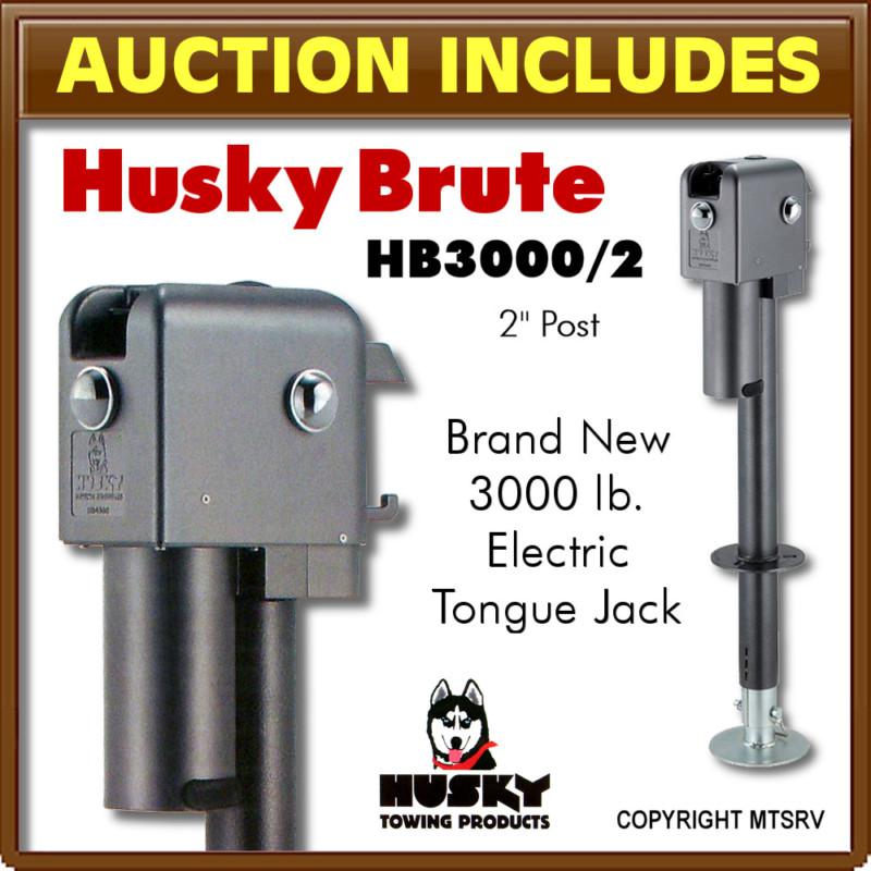 Brute 3000/2 power electric trailer tongue jack 2" post - 3000 lb rating -z-