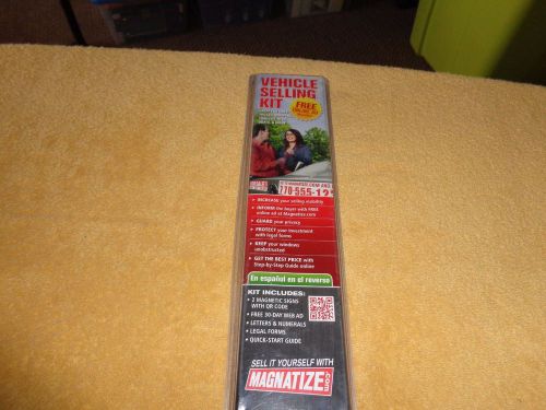 Magnetized vehicle selling kit -magnetic advertising sign everything you need !