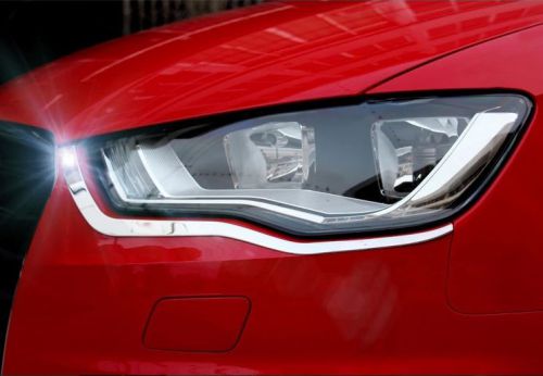 2pcs stainless steel front headlight decoration strip for audi a3 8v 2014-2016