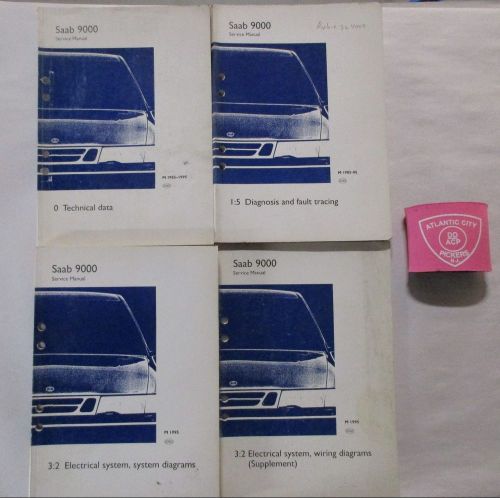 1995 saab 9000 technical fault tracing electrical wiring service shop manual set