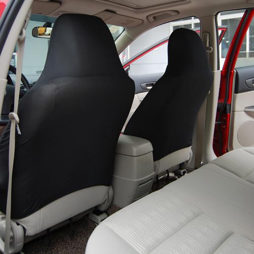 ADECO 2-Piece Universal Size Car Vehicle Front Seat Cover Set - Black and Red , US $18.99, image 2