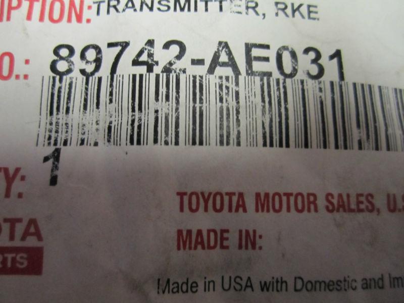 New Toyota Sienna Keyless Entry Remote Transmitter Fob, 89742-AE031 GQ43VT20T, US $37.99, image 3