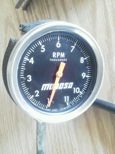 Moroso cable drive tachometer with cable