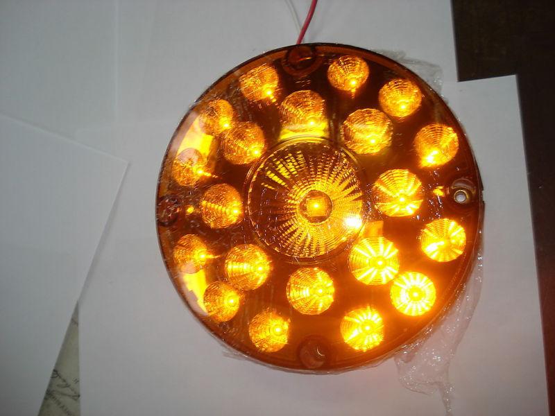 7" led truck/trailer light, amber, 21 led, new, 2 wire
