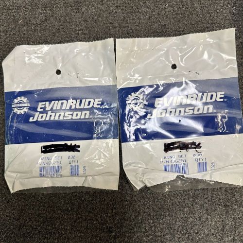 Set of 2 new bombardier omc johnson evinrude piston rings 436251 .30 over size