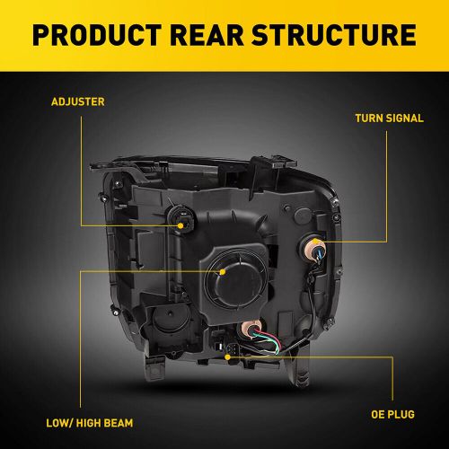 For 14-19 GMC Sierra 1500 2500HD 3500HD Headlight Set Projector LN8, US $199.99, image 3