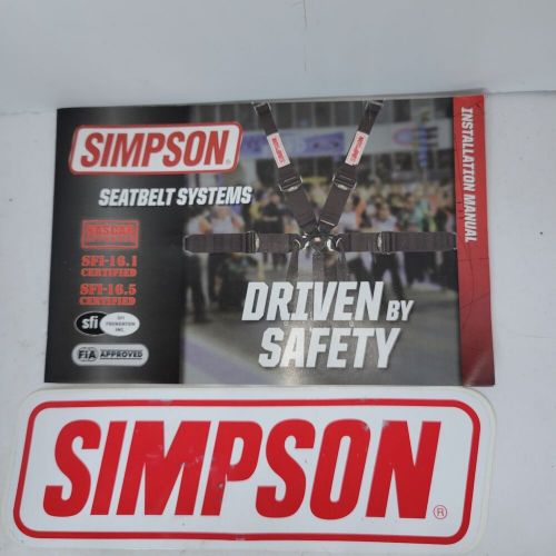 Simpson Racing Harness 5-Point Seat Belt Latch Link Set SFI 16.1 Missing Pieces, US $48.95, image 9