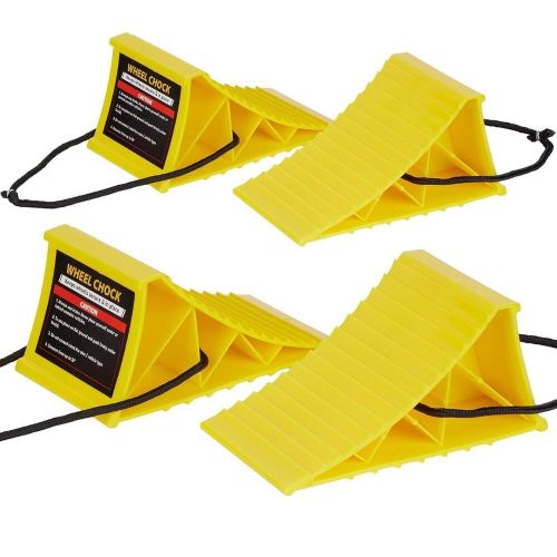 4 Pc Heavy Duty Wheel Chocks Stop Tire RV Camper Trailer Car Truck Stopper Block, US $27.25, image 7