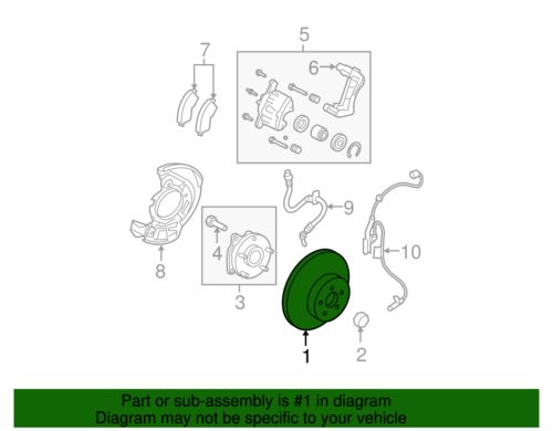 Genuine Toyota Disc Brake Rotor Front 43512-0R020, US $99.94, image 5
