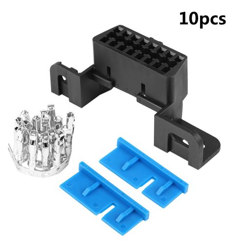 OBD2 II 16Pin Female Connector OBDII Cable Car Adapter Plug Shell Kit For, US $18.84, image 5