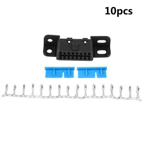 OBD2 II 16Pin Female Connector OBDII Cable Car Adapter Plug Shell Kit For, US $18.84, image 7