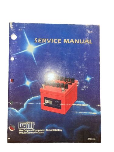 Gill Service Manual Aircraft Battery Equipment Teledyne 1981, US $5.90, image 2