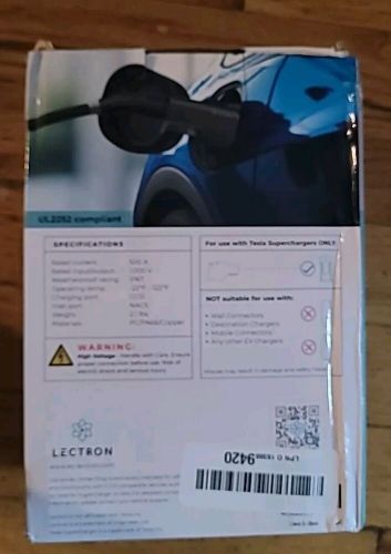 Lectron tesla supercharger (nacs) to ccs electric vehicle adapter - 500 amps
