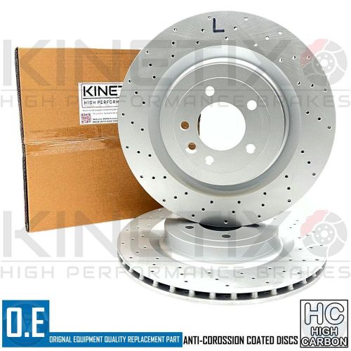 FOR LAND ROVER DEFENDER 2.0 D240 SD4 REAR CROSS DRILLED BRAKE DISCS PAIR 365mm, US $, image 9