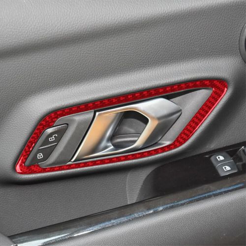2X Red Carbon Fiber Interior Door Handle Trim For Toyota Supra A90 2019-2022-, US $, image 9