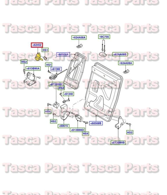 New oem lh rear seat back latch striker 2002-2007 ford focus # 1s4z-6162453-aa