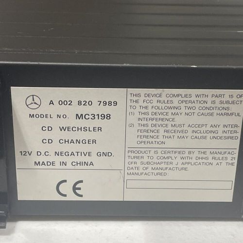 Mercedes-Benz 6 Disk Cd Changer Player MC3198 0028207989 Untested, US $39.99, image 2