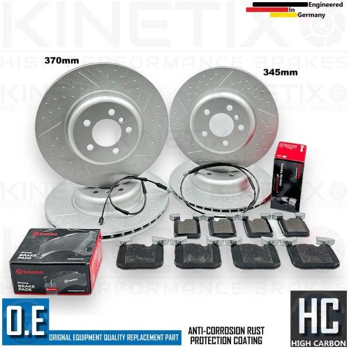 FOR BMW 440i FRONT & REAR PERFORMANCE BRAKE DISCS BREMBO PADS WIRES 370mm 345mm, US $, image 11