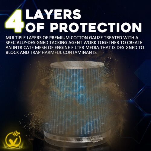 Black 6" Inlet 152mm Truck Air Intake Cone Quality Replacement Dry Air Filter, US $23.99, image 2