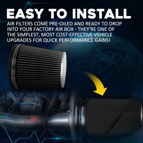 Black 6" Inlet 152mm Truck Air Intake Cone Quality Replacement Dry Air Filter, US $23.99, image 3
