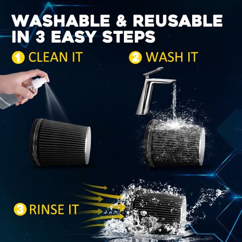 Black 6" Inlet 152mm Truck Air Intake Cone Quality Replacement Dry Air Filter, US $23.99, image 4