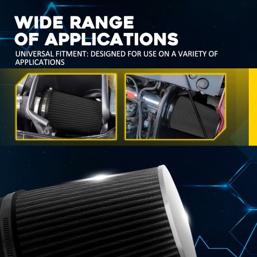 Black 6" Inlet 152mm Truck Air Intake Cone Quality Replacement Dry Air Filter, US $23.99, image 6