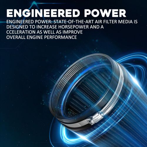 Black 6" Inlet 152mm Truck Air Intake Cone Quality Replacement Dry Air Filter, US $23.99, image 10