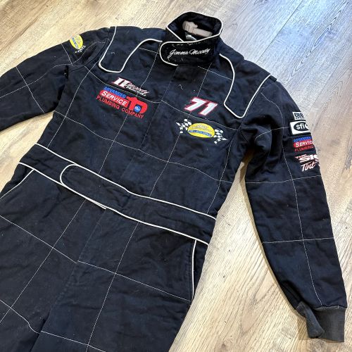 Black Racing Suit Mens Medium Patches #71 motorsports, US $89.99, image 2