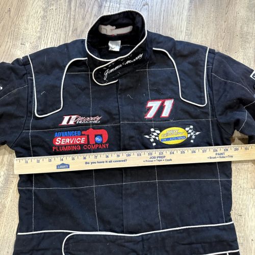 Black Racing Suit Mens Medium Patches #71 motorsports, US $89.99, image 19