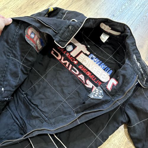 Black Racing Suit Mens Medium Patches #71 motorsports, US $89.99, image 25
