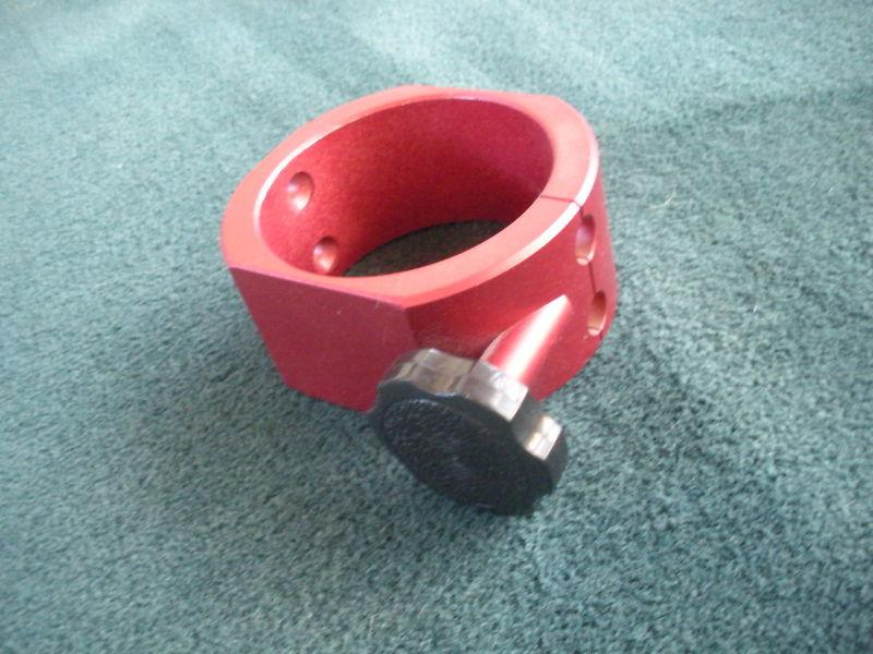 Red anodized fire extinguisher clamp aluminum show mini screw on holder bracket