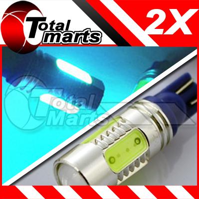 2x 7.5w ice-blue car t10 194 168 w5w light bulb plasma led projector drl ac565