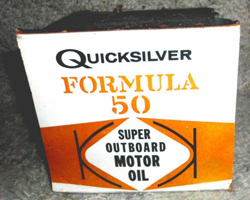 Vintage quicksilver super outboard motor oil new formula 50 12 oz 4 pack sae 40