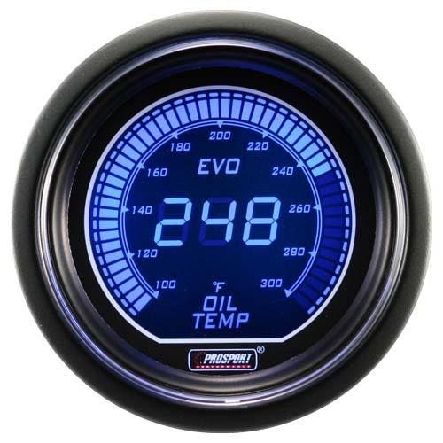 OIL TEMPERATURE Gauge EVO Series Red/Blue 52mm 2 1/16