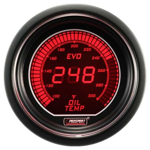 OIL TEMPERATURE Gauge EVO Series Red/Blue 52mm 2 1/16