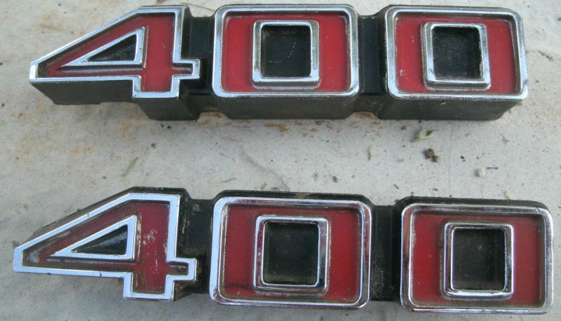 1968 68 69 70 71 72 pontiac lemans 400 fender emblem pair lh rh right left oem 