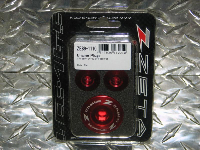 Zeta red engine plug set: honda crf 250 r x crf250r crf250x 2004-2009