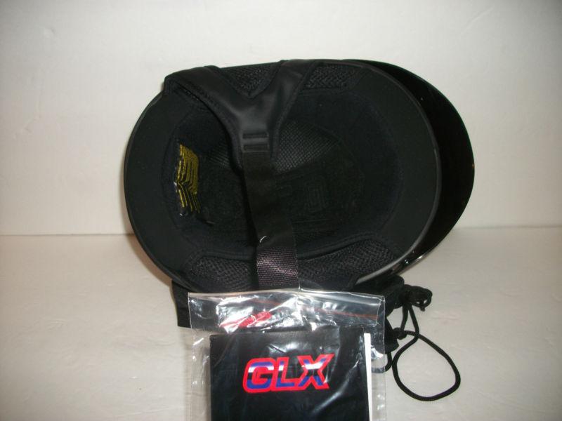 Helmet Motorcycle Half Gloss Black Red Orange Flames Size XS Adult Dot Cert Nib, US $35.88, image 5