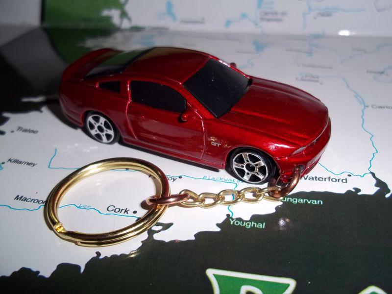 Custom mint keychain 2010 ford mustang gt,red wchrome mags