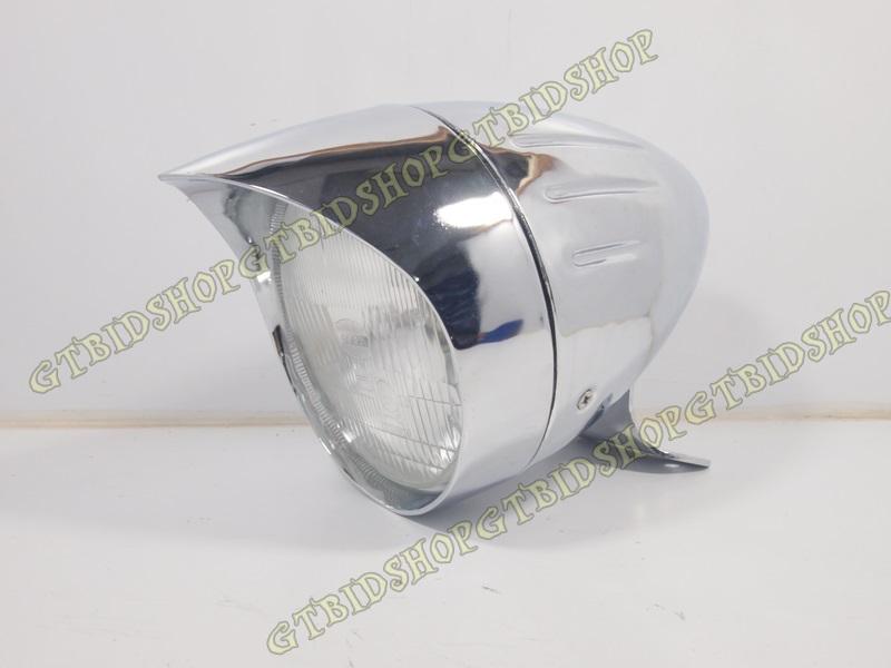Headlight metal steel for chopper cruising motorcycle shadow headlamp #603 7d