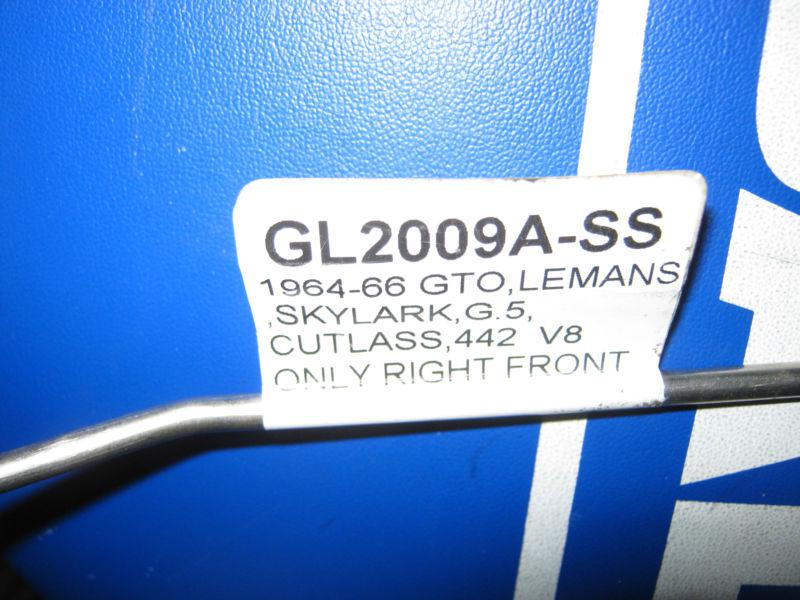 STAINLESS RT FRONT BRAKE LINE V8 ONLY 64 65 66 GTO SKYLARK CUTLASS GL2009A-SS, US $25.00, image 2